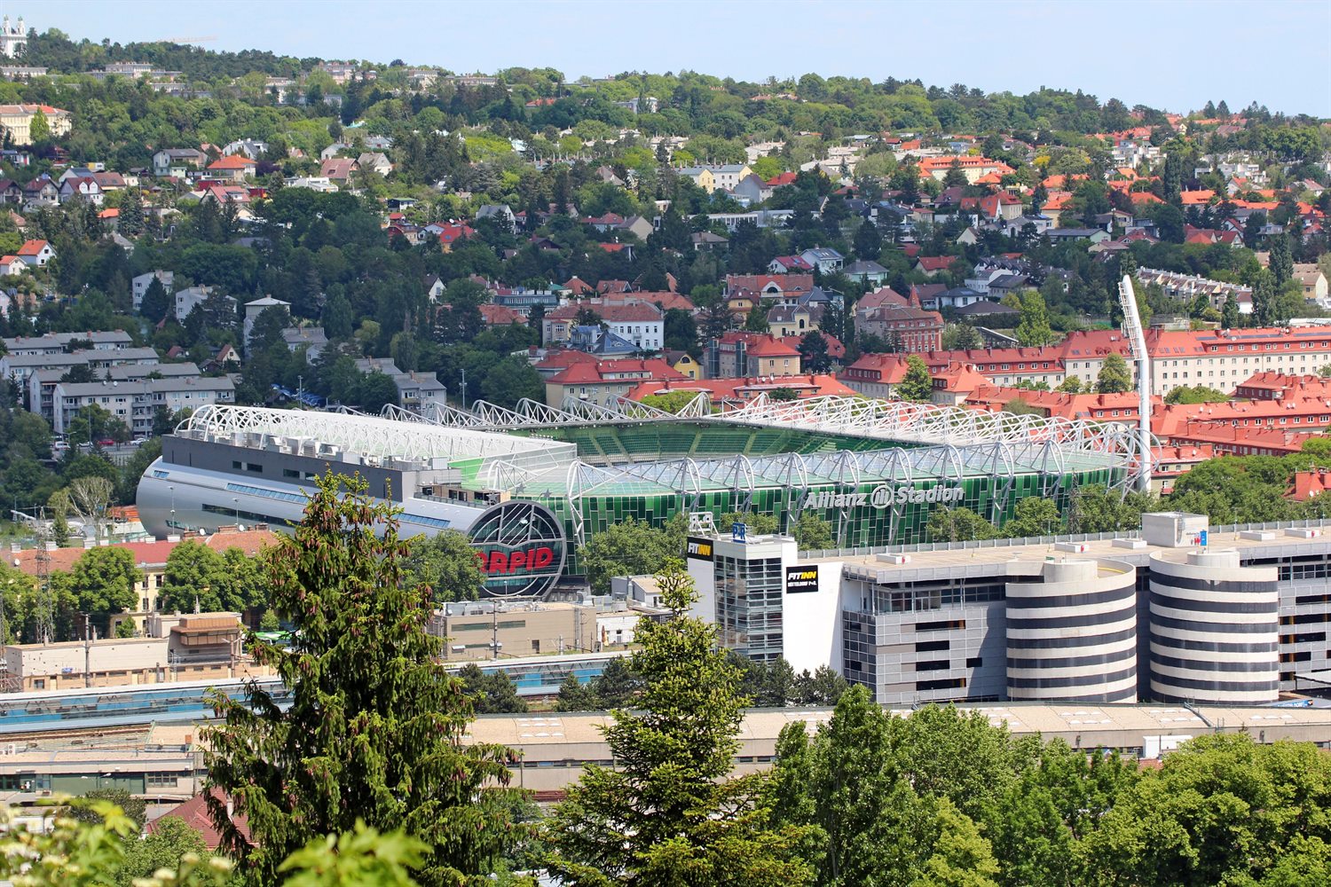 Allianz Stadium SK Rapid 维也纳快速安联球场建筑外观